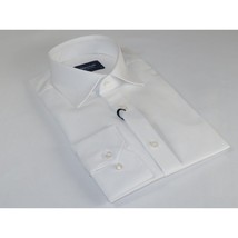 Mens 100% Cotton Shirt From Turkey Manschett by Quesste Slim Fit 4029-01 White image 4