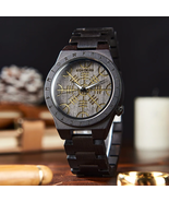Men&#39;s Watch Wooden Wristwatch Viking Style Gift for Men Wood Box Fashion... - £53.93 GBP