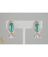 Sterling Silver Turquoise Sun Ray Clip-On Earrings Gorgeous - $3,519.61 MXN Sterling Silver Turquoise Sun Ray Clip-On Earrings Gorgeous - $3,519.61 MXN