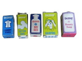 VTG Barbie Skipper Miniature Boxes Laundry Starch Cotton Dabs Bath Salts... - $1,360.06 MXN