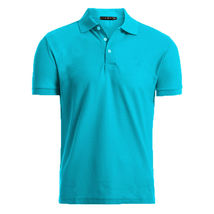 Light Blue Men&#39;s Causal Cotton Polo Dri-Fit T Shirt Jersey Short Sleeve ... - $21.93