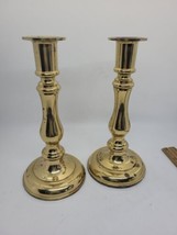 Vintage tall brass candle Holders  X2 - £14.79 GBP