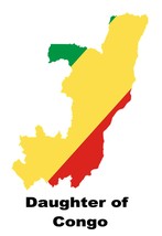 Daughter of Congo Congolese Country Map Flag Poster High Quality Print - $128.34 MXN+