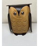 Vintage MCM Kounoike Genuine Leather &amp; Suede Owl Coin Bank-Japan 6x6x3” ... - $137.88 CAD