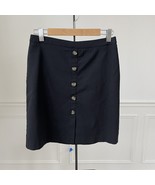 Margaret M Stitch Fix Black Skirt Button Front Pull On Stretchy M - €23,48 EUR