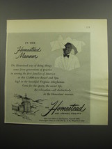 1955 The Homestead Resort Ad - In the Homestead Manner - £14.78 GBP