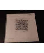 NEW Beautiful Moment Sentiment A 1200 Photopolymer Live In The Moment Re... - $15.83