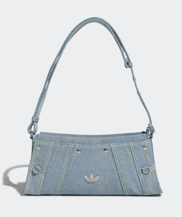 adidas Originals Denim Shoulder Bag Women&#39;s Casual Bag Travel Blue NWT J... - $119.90