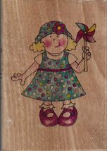 Paper Nation. Wood Mounted Rubber Stamp. App 6x9cm. - $6.78 CAD