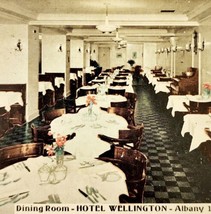 Hotel Wellington Dining Room NY Postcard Albany New York c1940s DWS5D - $19.99