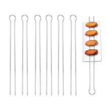 6Pcs Metal BBQ Grilling Fork Sticks U-shaped Design Skewer BBQ Grill Set... - $16.99