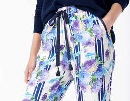 J.Crew Summer Pants Pull-up Drawstring Floral Size 10 - $24.74