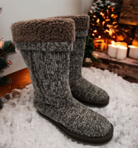 skechers australia sweater knit fleece lined chocolate women&#39;s size 9 boots - £21.97 GBP