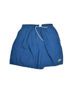 Vintage Nike Nylon Shorts Mens L Blue Big Logo Mesh Lined Athletic 90s Swim - £25.18 GBP