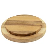 Round circular wooden chopping board cutting serving pizza 100% Solid Wood - £14.86 GBP+