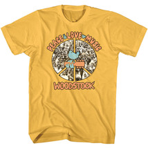 Woodstock Men&#39;s T-Shirt Crowd Montage Peace Love Music &#39;69 Rock Fest - £21.97 GBP+