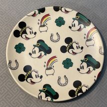Disney Mickey Minnie Appetizer Plate Saint Patricks Day Pot Gold Shamroc... - $8.95