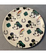 Disney Mickey Minnie Appetizer Plate Saint Patricks Day Pot Gold Shamroc... - €7,70 EUR