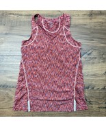 Athleta Pop Space Dye Tank Top XS Reflective Rear Zip Pocket Ruched VNec... - $19.74 CAD