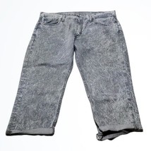 Levi Strauss Grey and White Splatter Cropped Relaxed Cut Jeans 38 Waist - £22.77 GBP