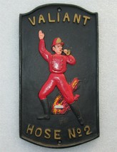 Fire House: Valiant Hose No.2 - Firefighter Cast Iron Mark/ Plaque - SIGN/ Maker - £57.54 GBP