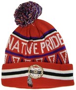 Native Pride Dream Catcher Cuffed Knit Winter Hat Pom Beanie (Red) - £11.95 GBP