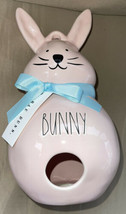 Rae Dunn 2021 Pastel Pink Ceramic Easter BUNNY Birdhouse NEW 10” - £29.22 GBP