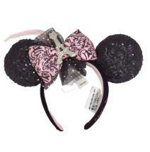 Disney Epcot France Paris Eiffel Tower Headband Ears Black And Pink - New - £42.09 GBP