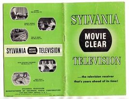 1949 Sylvania Movie Clear Television Brochure Colonial Radio Corp - $47.52
