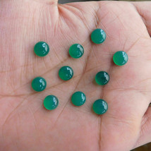 GTL 10x10mm certified round natural green onyx stone wholesale 100 pcs - £37.32 GBP