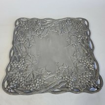 Vintage Arthur Court 12&quot; Cast Aluminum Grapevine Square Serving Platter ... - £19.46 GBP