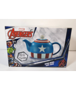 Marvel Comics The Avengers Captain America Shield Teapot Ceramic Coffee ... - £18.95 GBP