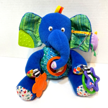 Eric Carle Elephant Plush Lovey Activity Teether Squeaker Rattle Stuffed... - $13.59