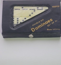 Double Six Dominoes Game Mini Set Of 28 Travel Size Is 1 1/2″X3/4″X1/4″ - $10.88