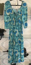 RHODE Multicolor Abstract Print Long Sleeve Maxi Dress Sz 4 $595 NWT - £236.62 GBP