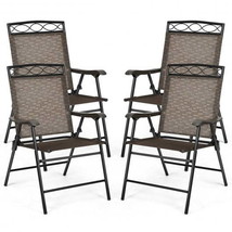 Outdoor  Patio Set of 4 Folding Chairs - £150.85 GBP