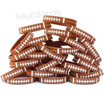 100 Wristbands with FOOTBALL Design Debossed Color Filled Ball Pattern B... - £38.63 GBP