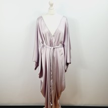 Anthropologie Satin Tie Front Kaftan Dress Lilac - One Size - NEW - £37.82 GBP