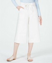 OAT Patch-Pocket Self Belt Culotte Cotton Jeans white MSRP $69 - £9.56 GBP