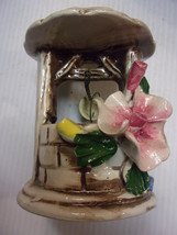 Vintage Nuova Capodimonte Hand Painted Wishing Well Flowers 4.5” Italy - $14.80