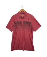 TravisMathew Polo Shirt Mens XL Red Golf Performance Heathered Casual Pr... - $37.89 CAD