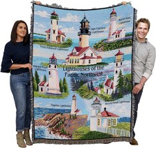 Lighthouses Of The Pacific Northwest Blanket - Pt Robinson Umpqua River Noth - £63.27 GBP