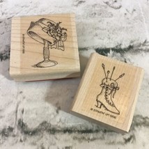 Stampin’ Up Rubber Stamps Lot Of 2 Ladies Hat Pin Cushion Shoe Vintage 1996 - £9.27 GBP