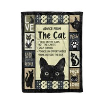Advice From The Cat Blanket Fleece Cute Kitty Meow Lover Throw Blanket Xmas Gift - £46.93 GBP+