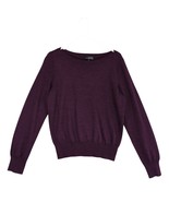 The Limited Women&#39;s L Purple Knit Soft Merino Wool Blend Sweater Top Whi... - $38.03 CAD