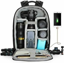 CADeN Camera Backpack Professional DSLR Bag with USB Charging Port Rain Cover, P - £63.21 GBP