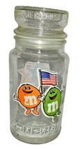 Olympics 1984 M&amp;M Collectible Glass  Candy Jar With Lid LA Vintage 1980s - £7.63 GBP