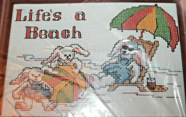 Bucilla 33011 Life&#39;s a Beach Donna Gallagher Counted Cross Stitch 5x7 - £12.29 GBP
