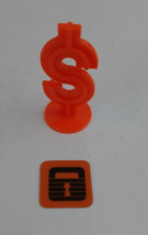 1981 Trust Me Board Game Replacement Parts Orange Dollar Shape Playing Piece - $3.87