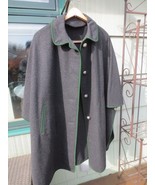 Vintage European Bekla 100% Charcoal Wool Cape / Overcoat - Austrian Fas... - £94.79 GBP